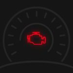 check engine warning light on dashboard