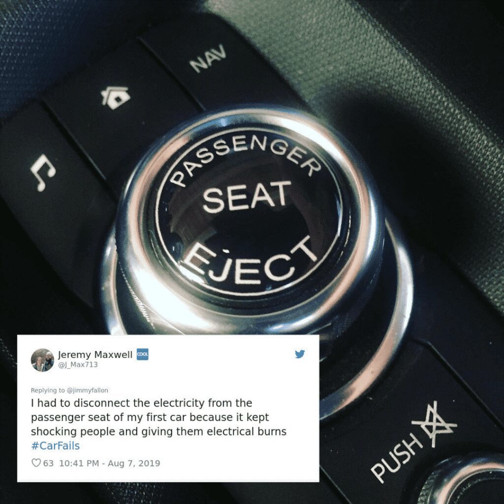 A tweet about a passenger seat that shocked people