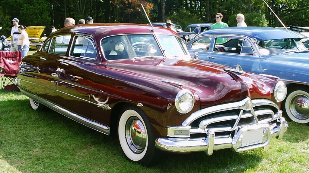 Hudson Hornet 4 door burgundy
