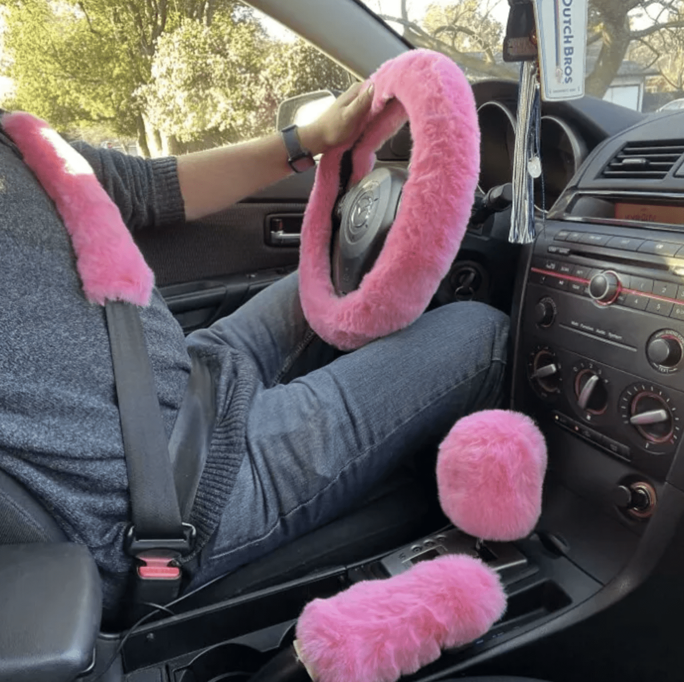 pinky car interior