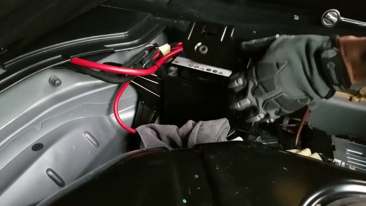 benz auxiliary battery location