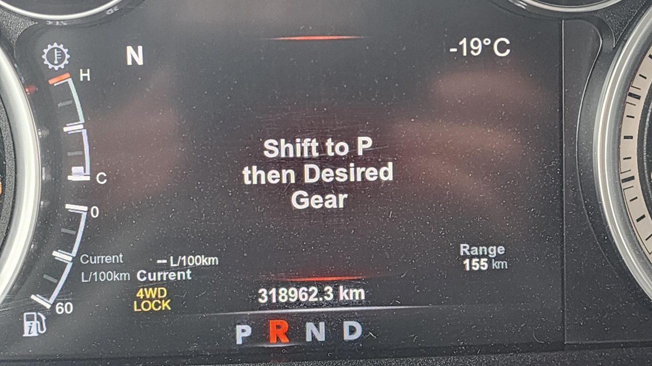 dodge shift to p then desired gear warning