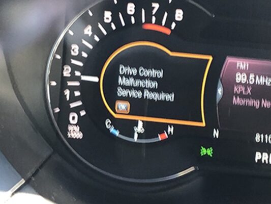 drive control malfunction