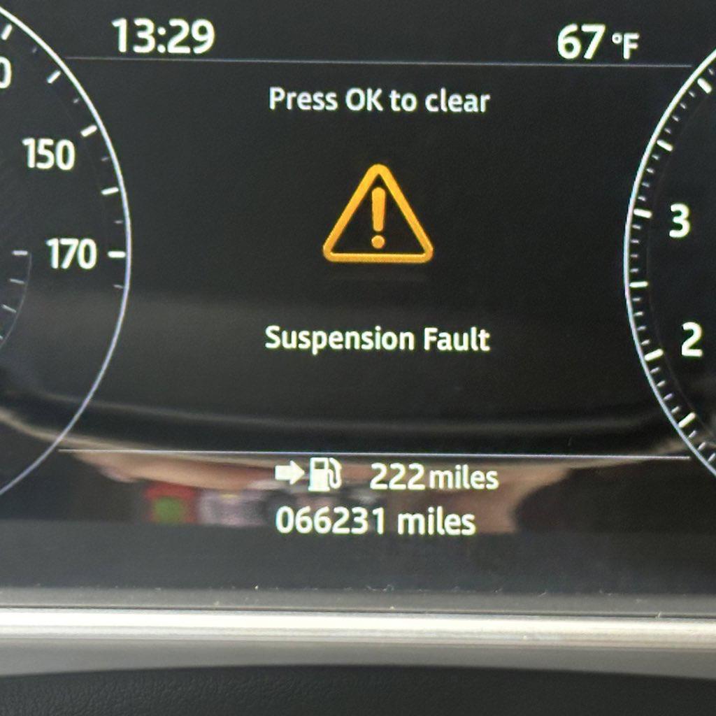 range rover suspension fault