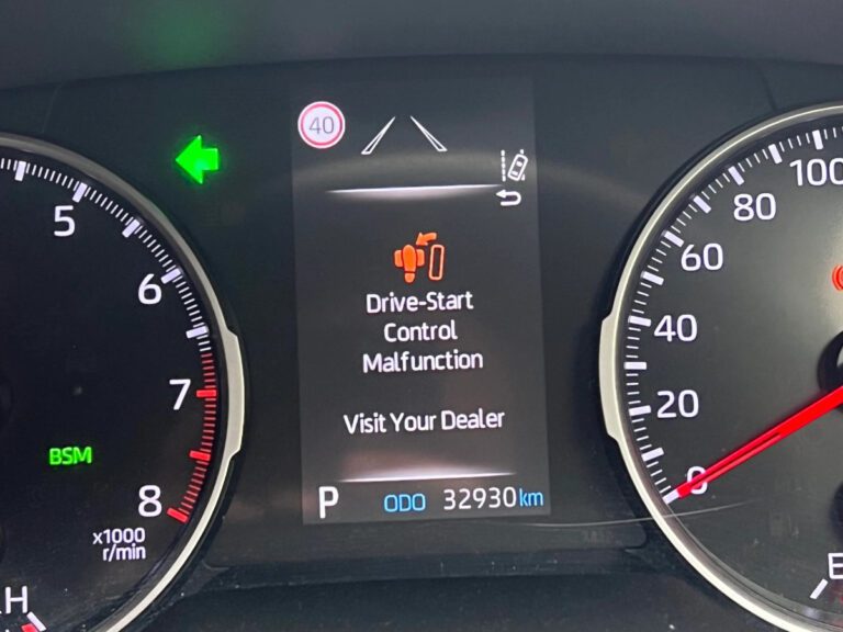 toyota drive start control malfunction