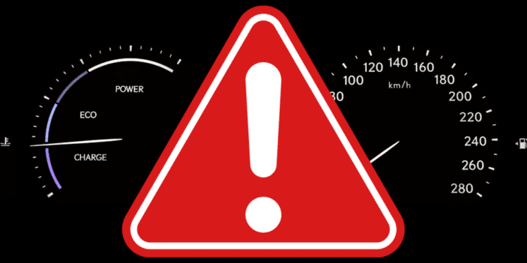 prius red triangle warning light