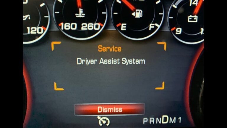 service driver assist system warning