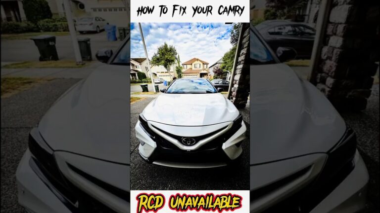 toyota camry rcd unavailable