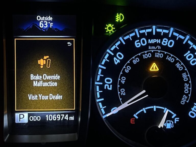 brake override malfunction