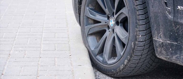 tyre and rim damage from scraping curb