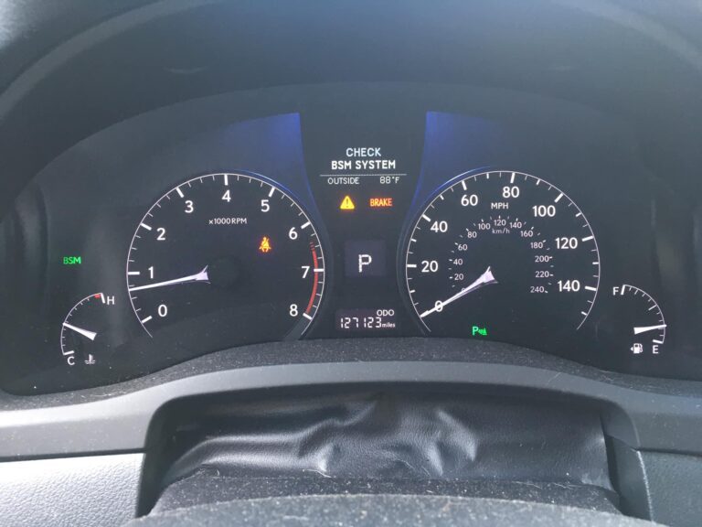 lexus check bsm system