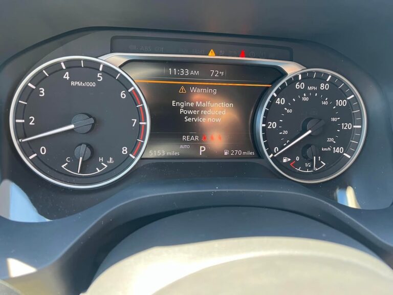 nissan engine malfunction power reduced