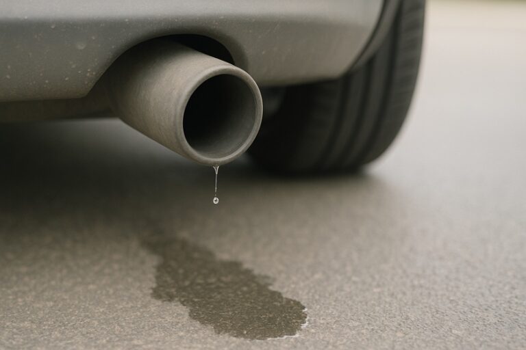 water dripping from exhaust