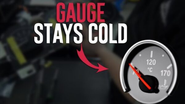 coolant temperature gauge stays low