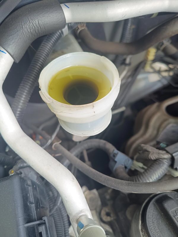 break fluid level too high