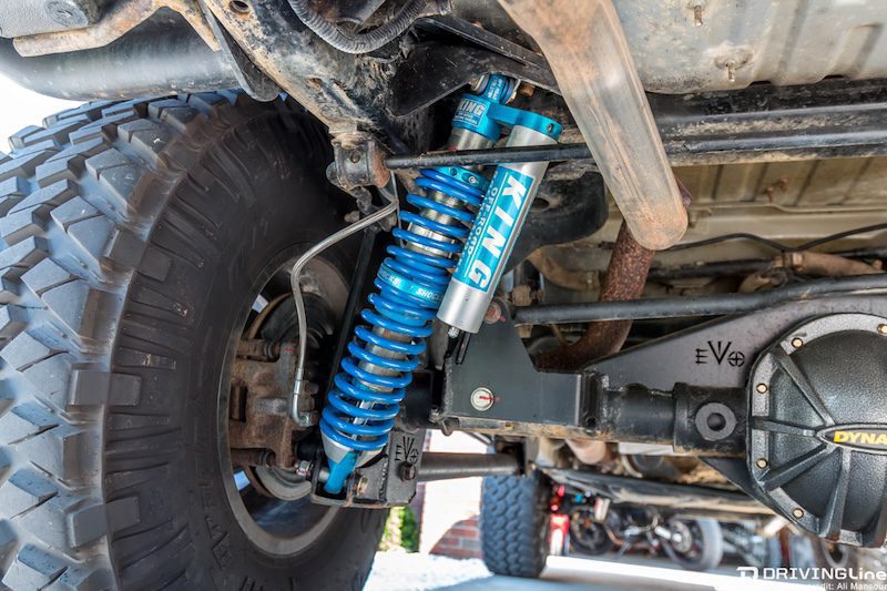 evo mfg bolt on coilovers king shocks jeep jk