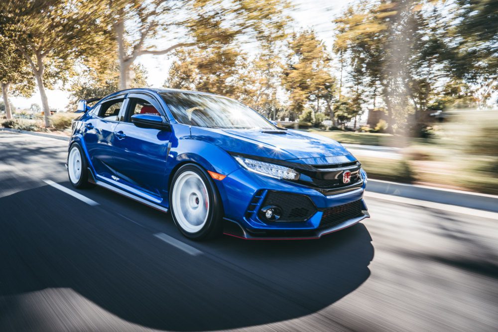 la,,california;,october,1,,2018.,honda,type r,at,la,street.