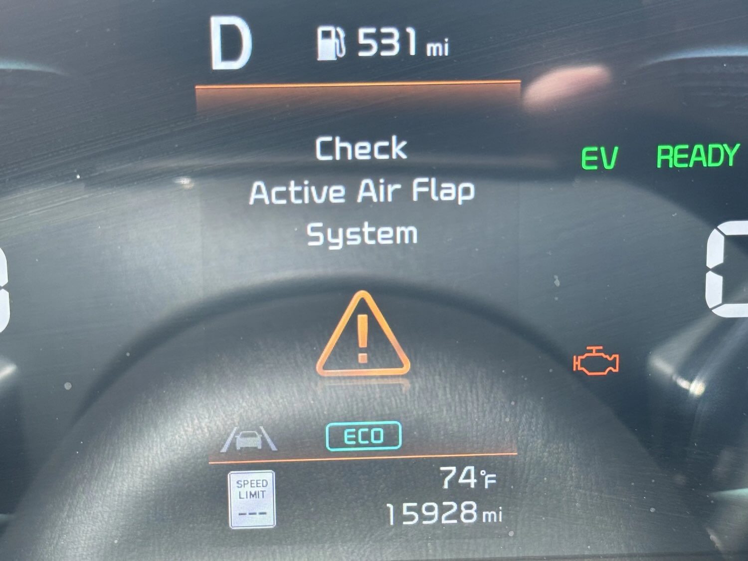 kia check active air flap system warning