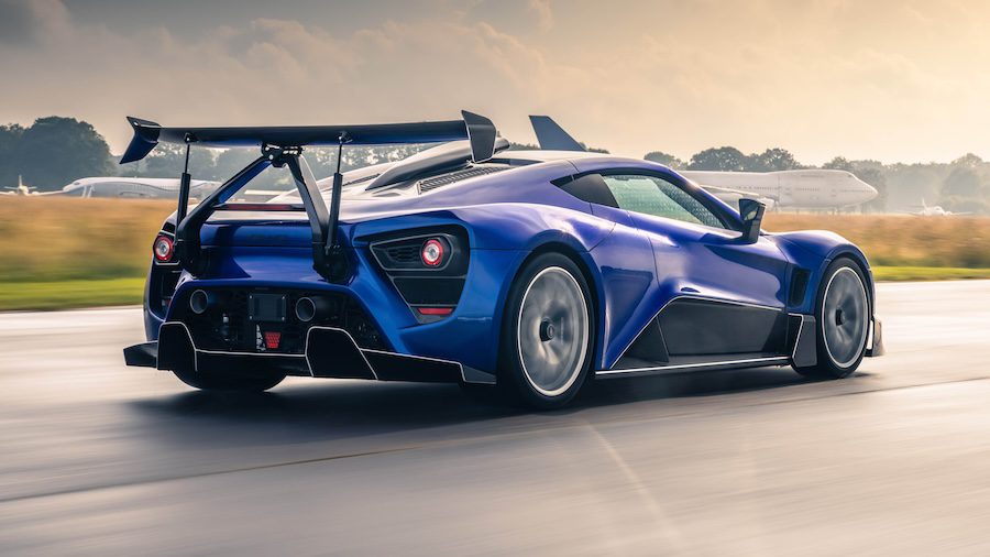 sport car with spoiler