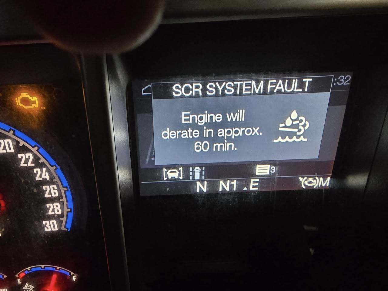volvo scr system fault engine will derate in 60