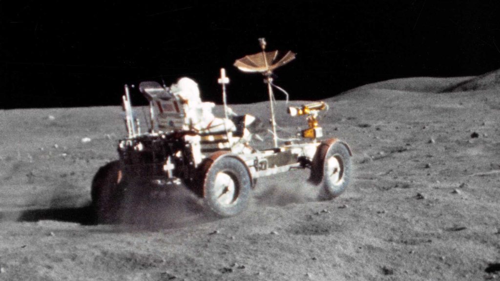 lunar roving vehicle the one and only car on the moon