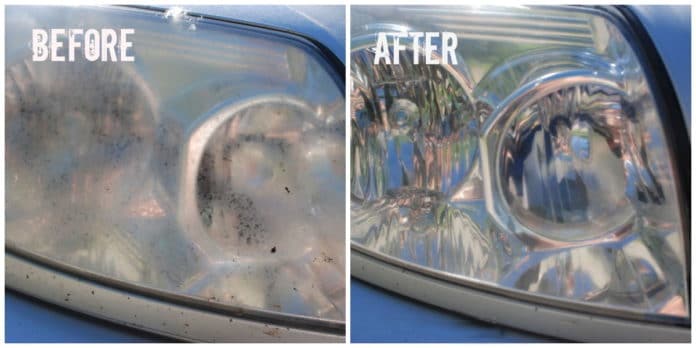 Toothpaste Headlight Cleaner