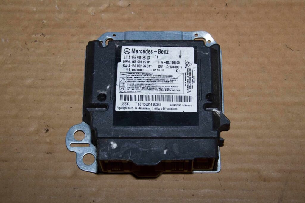 Airbag control unit in a Mercedes