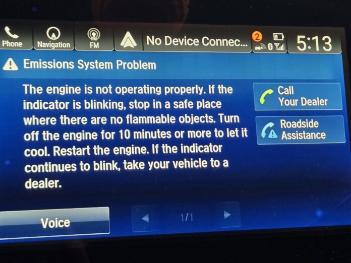 Honda Odyssey Emission Problem