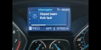 Dipped Beam Bulb Fault