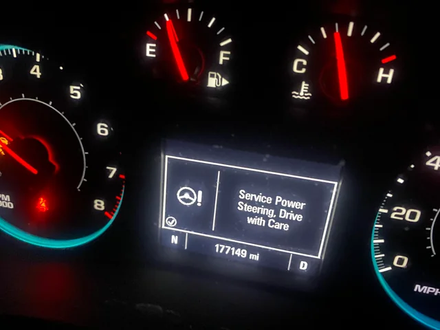 chevy cruze service power steering