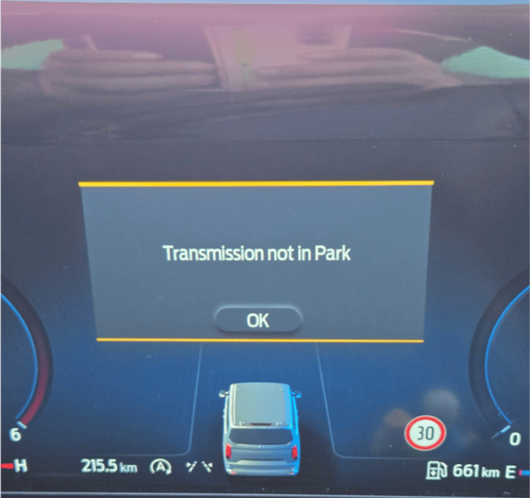 ford transmission not in park warning
