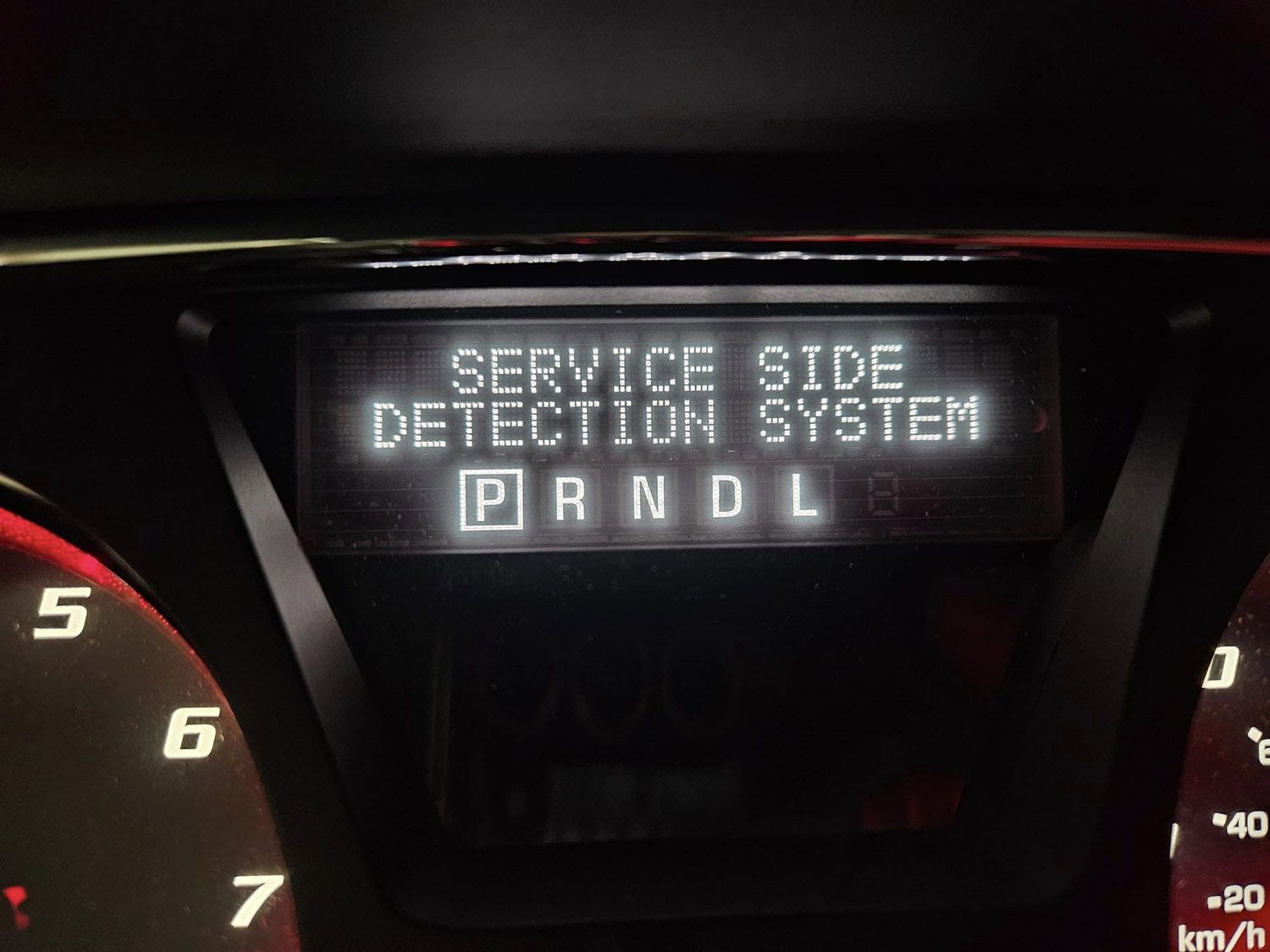 gmc acadia service side detection system
