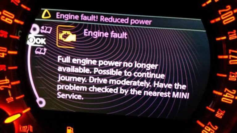 mini cooper engine malfunction reduced power