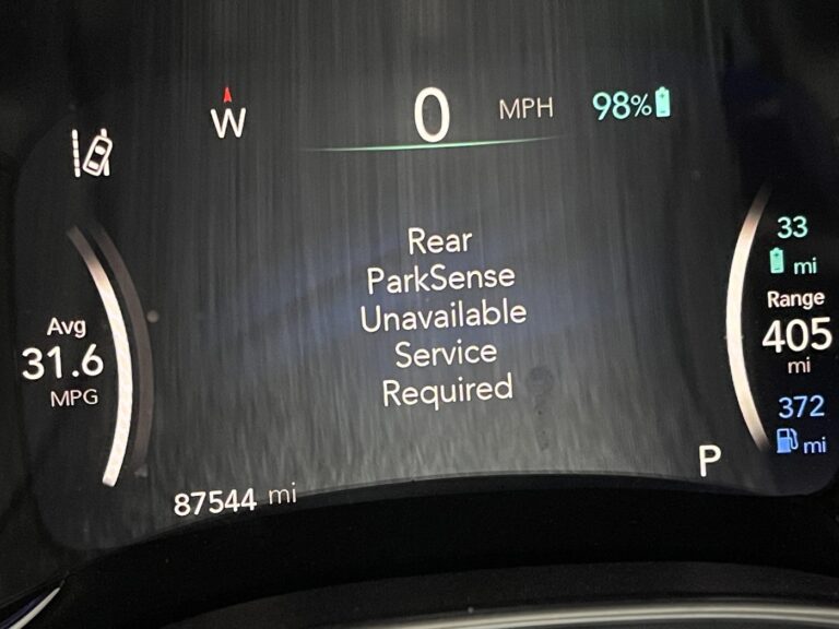 parksense unavailable service