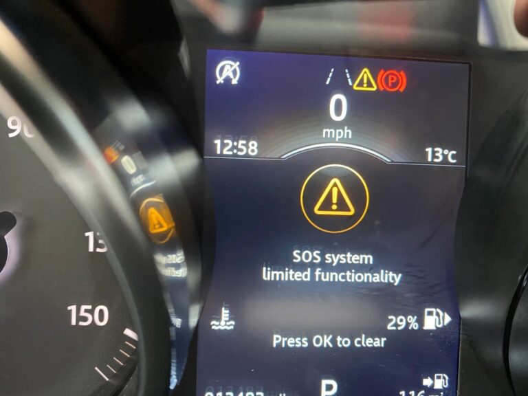 range rover sos system limited functionality