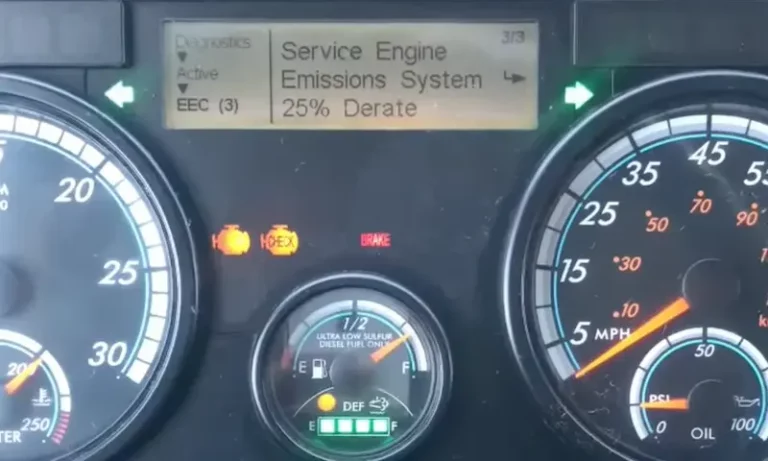 service engine emissions system 25 derate