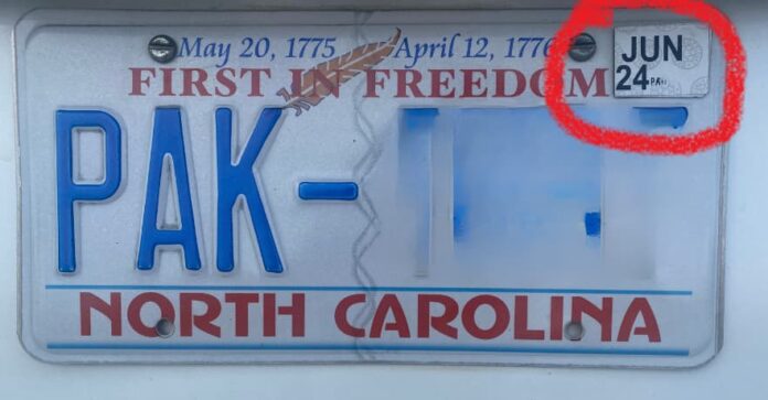 nc license plate