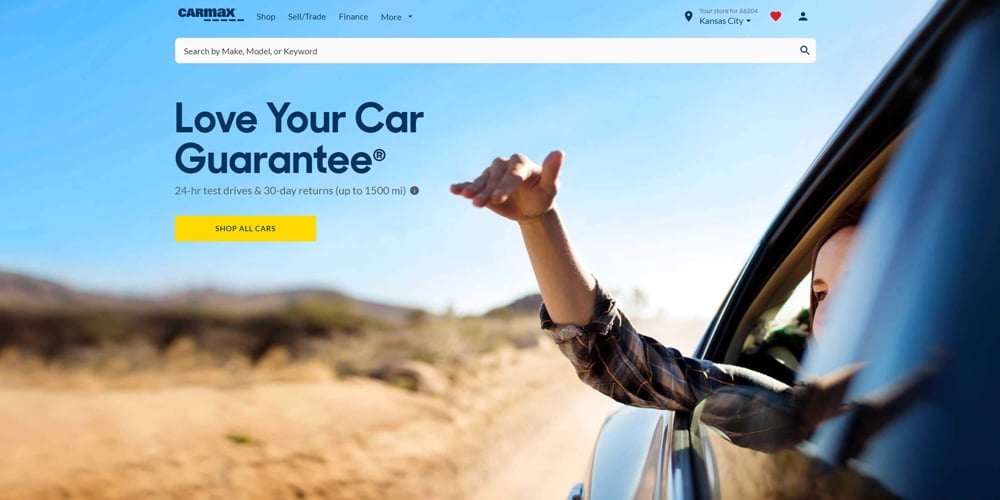 CarMax used vehicle website and dealership network