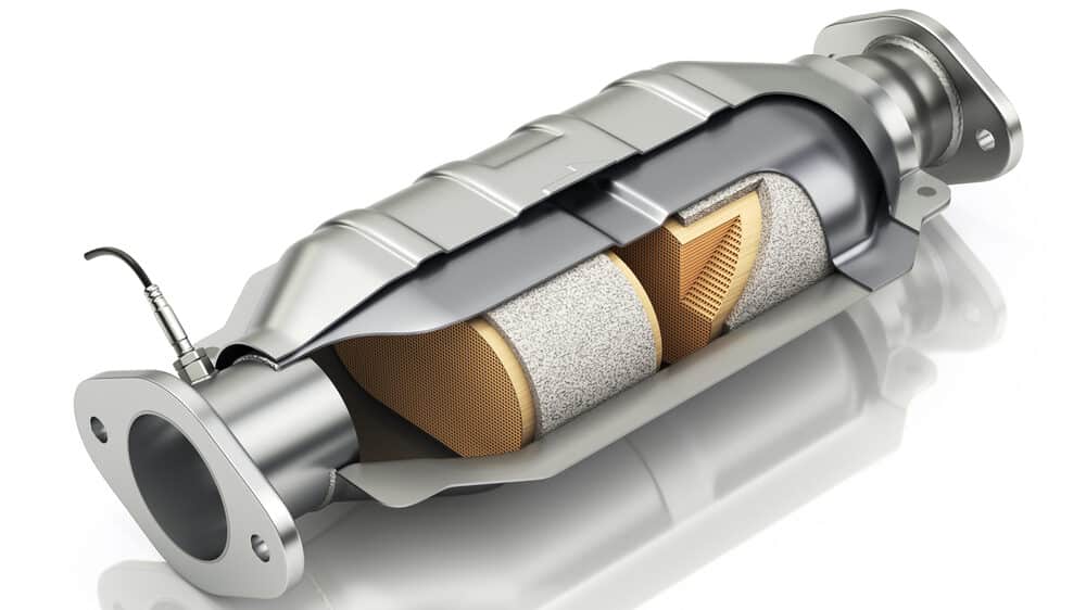 Catalytic converter section of the exhaust system