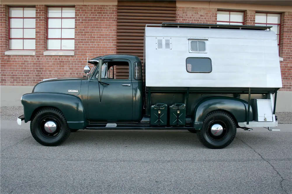 1952 chevy 3800 pickup with camper