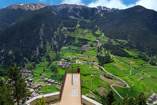 andorra nestled between spain and france in the pyrenees mountains