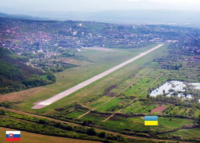 uzhhorod international airport positioned just 90 meters from the ukrainian-slovak border