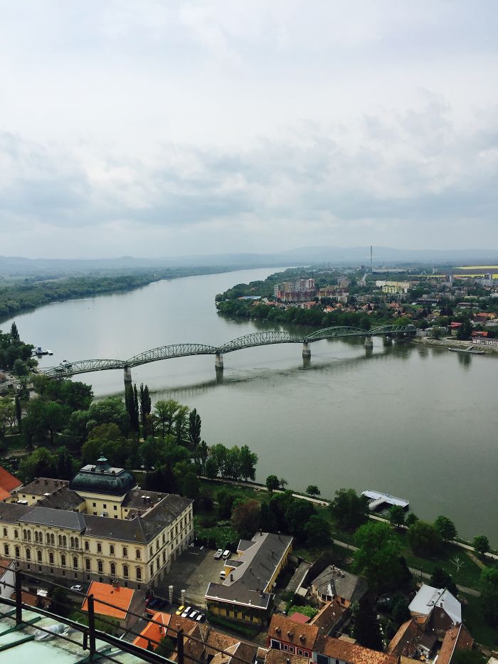mária valéria bridge connecting hungary and slovakia over the danube river