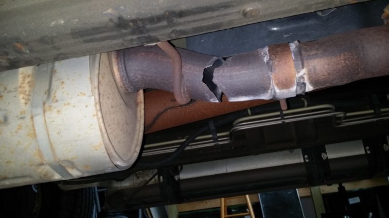 broken exhaust