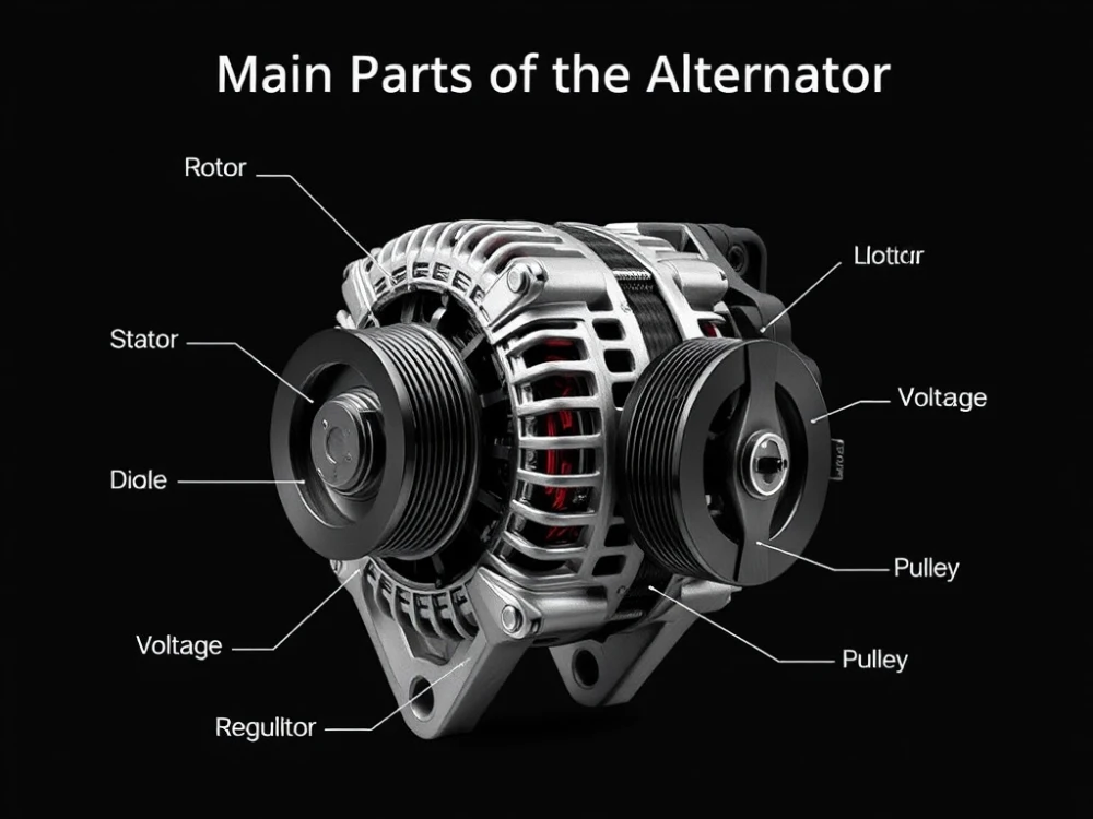 car alternator parts diagram