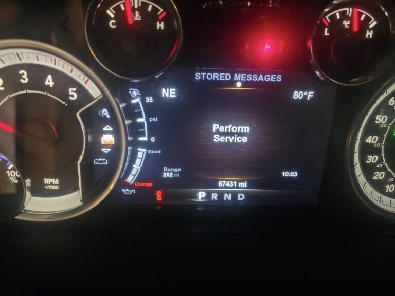 dodge ram 2500 perform service warning