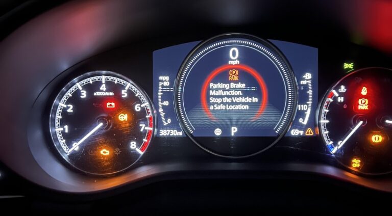 mazda parking brake malfunction