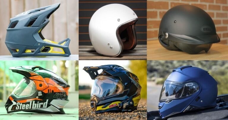 types of helmets