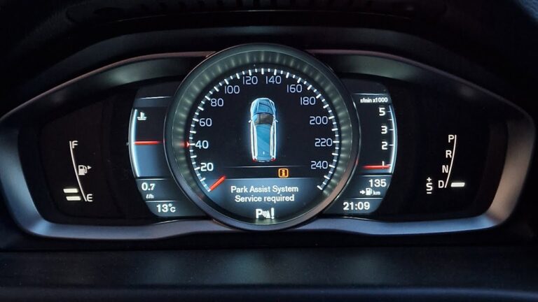 volvo park assist system service required