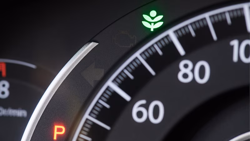 eco light on dashboard